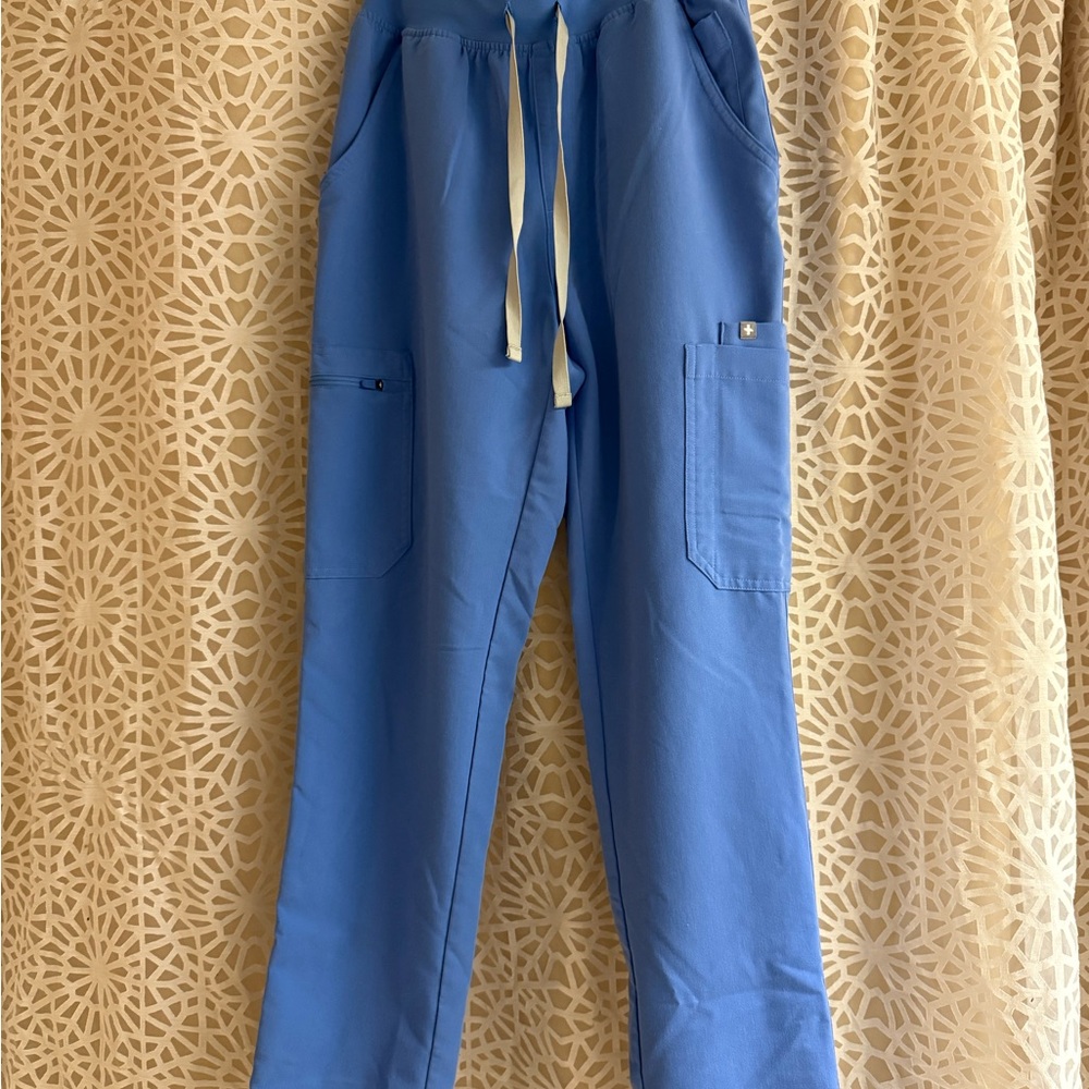 Figs Yola 2.0 small scrub pants ceil blue